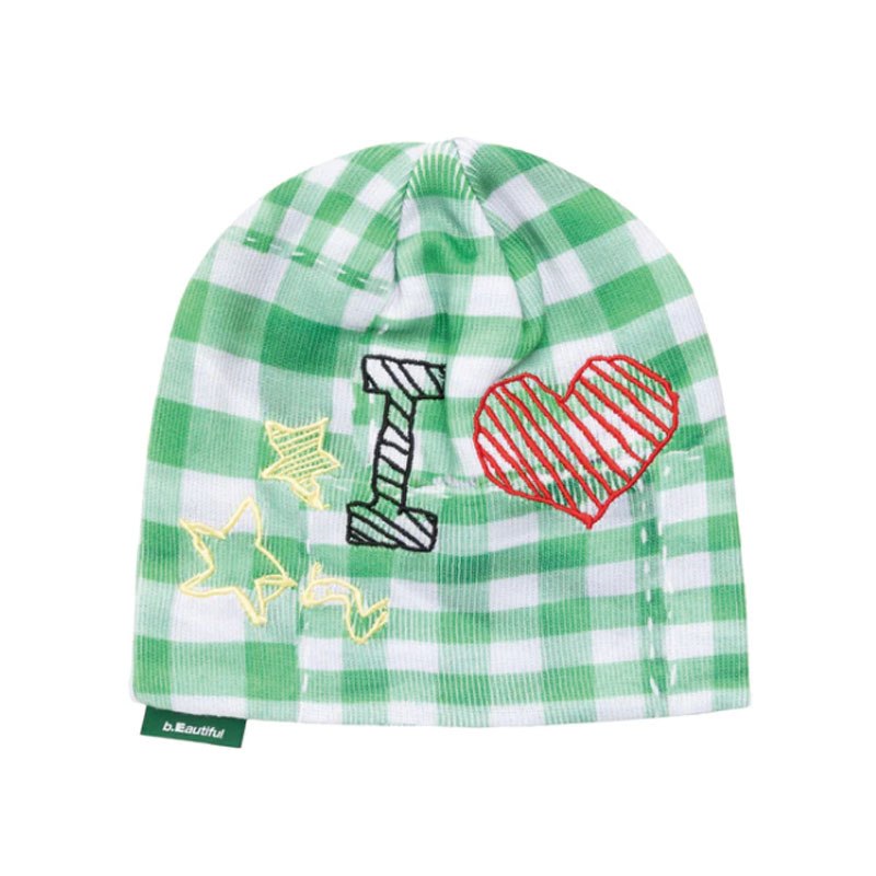 b.Eautiful(ビューティフル)/ b.Eautiful x Shoma Mitani I ＜3 b.E Beanie -Green Checker-