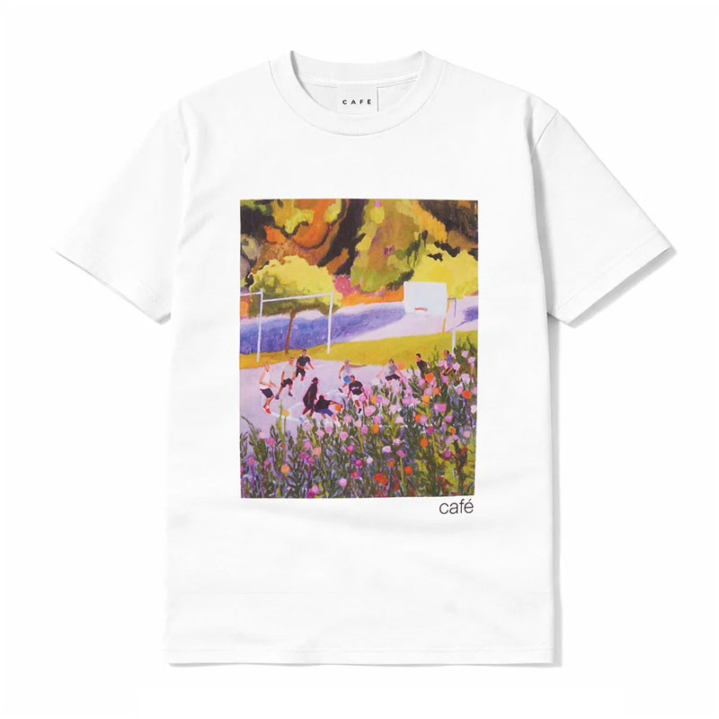 SKATEBOARD CAFE(スケートボード カフェ)/ Courts Tee -WHITE-