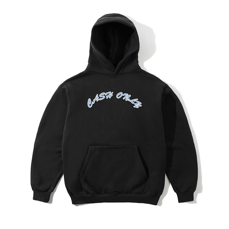 CASH ONLY(キャッシュオンリー)/ Ripstop Logo Applique Pullover Hood -BLACK-