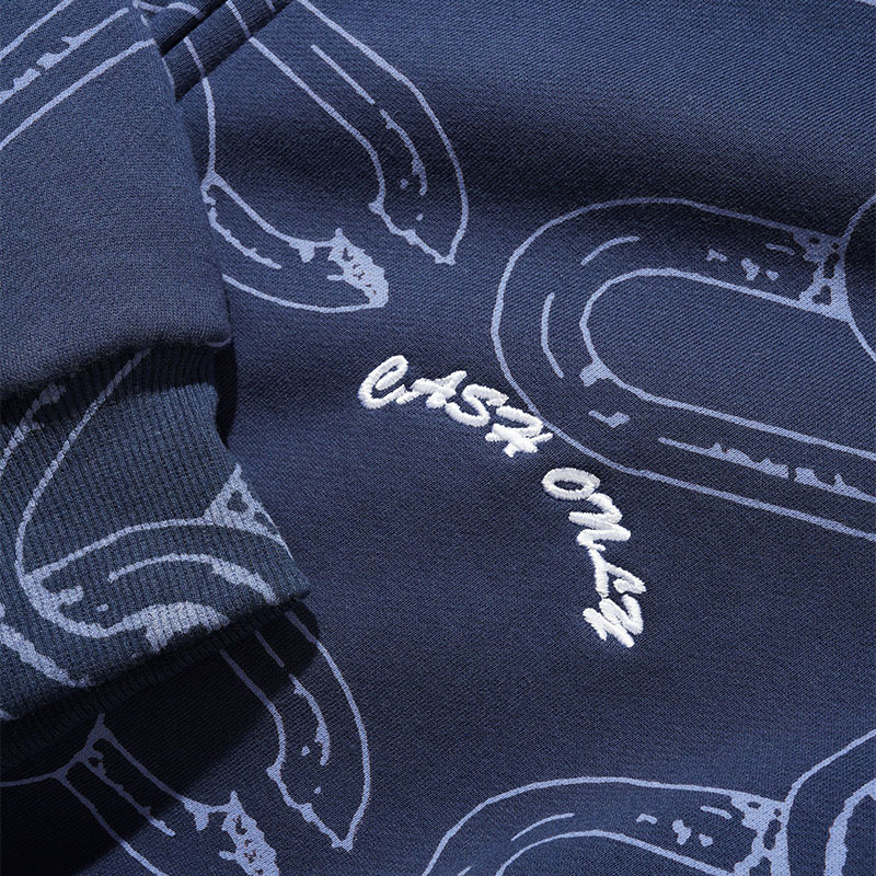 CASH ONLY(キャッシュオンリー)/ Chain Zip-Thru Hood -NAVY-