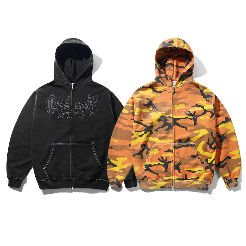 CASH ONLY(キャッシュオンリー)/ Strip Zip-Thru Hood -2.COLOR-