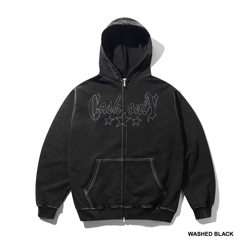 CASH ONLY(キャッシュオンリー)/ Strip Zip-Thru Hood -2.COLOR-