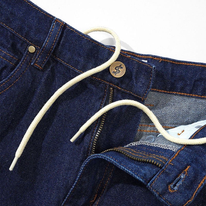 CASH ONLY(キャッシュオンリー)/ Logo Baggy Denim Jeans -RAW INDIGO-