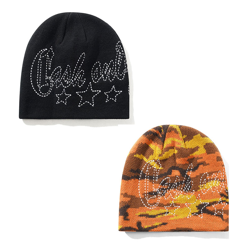 CASH ONLY(キャッシュオンリー)/ Strip Skully Beanie -2.COLOR-