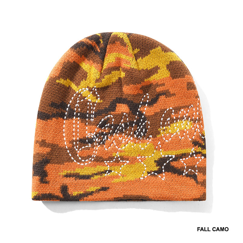 CASH ONLY(キャッシュオンリー)/ Strip Skully Beanie -2.COLOR-