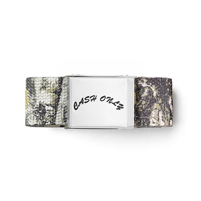 CASH ONLY(キャッシュオンリー)/ Logo Web Belt -FOLIAGE CAMO-