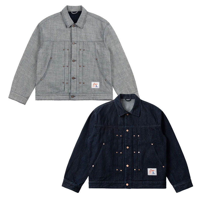 Dime MTL(ダイム)/ PLEATED DENIM JACKET -2COLOR-
