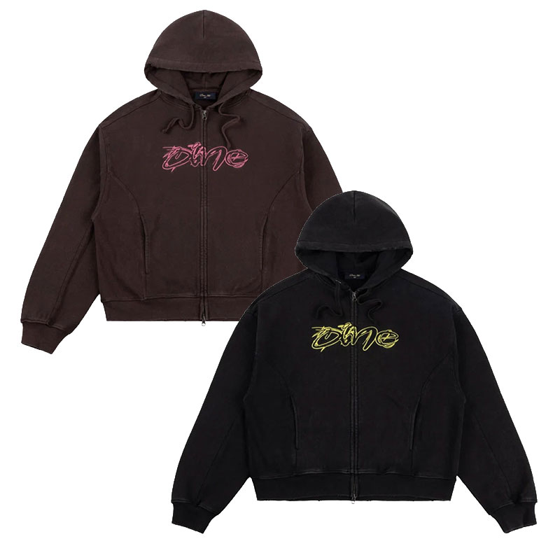 Dime MTL(ダイム)/ DISTRESSED TERRY ZIP HOODIE -2COLOR-