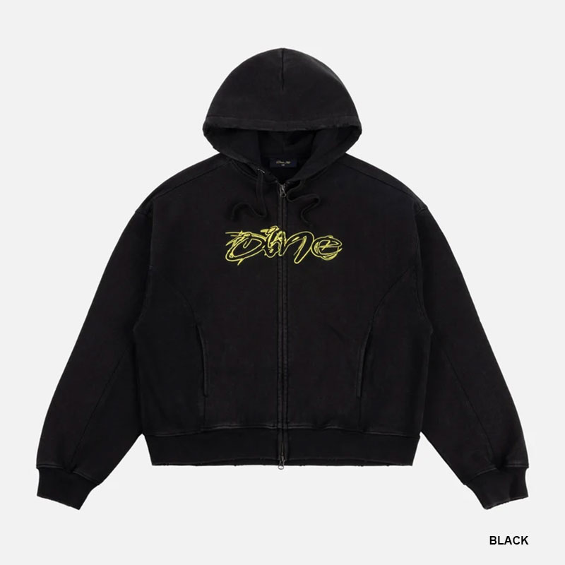 Dime MTL(ダイム)/ DISTRESSED TERRY ZIP HOODIE -2COLOR-