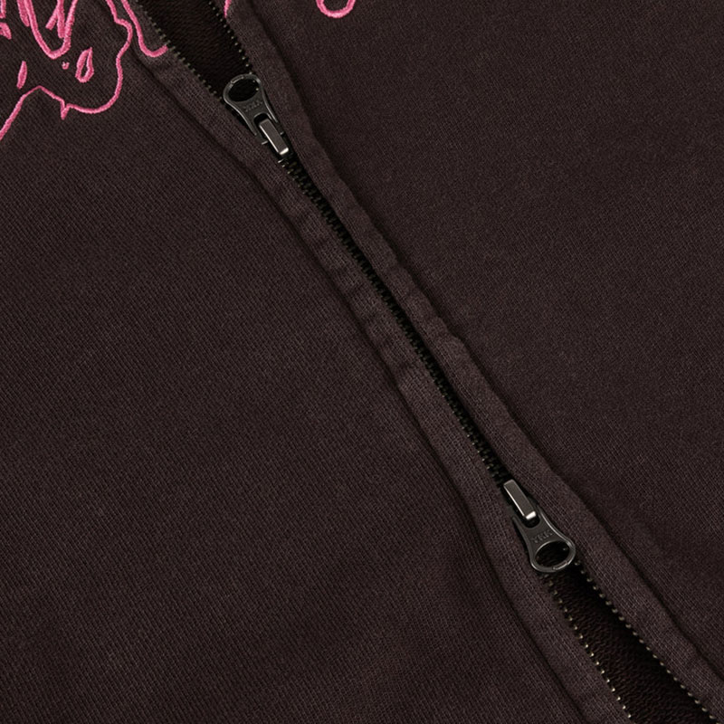 Dime MTL(ダイム)/ DISTRESSED TERRY ZIP HOODIE -2COLOR-