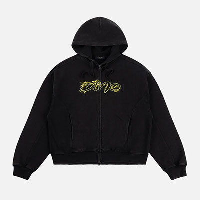 Dime MTL(ダイム)/ DISTRESSED TERRY ZIP HOODIE -2COLOR-