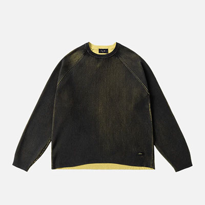 Dime MTL(ダイム)/ PRINTED RIB SWEATER -2COLOR-