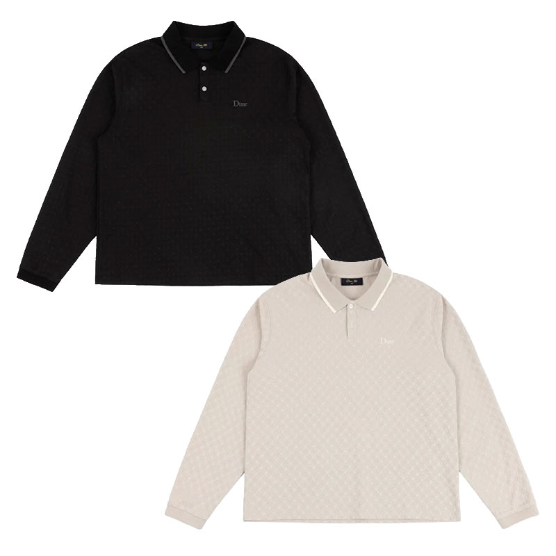 Dime MTL(ダイム)/ JACQUARD LS POLO -2COLOR-