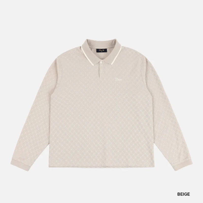 Dime MTL(ダイム)/ JACQUARD LS POLO -2COLOR-