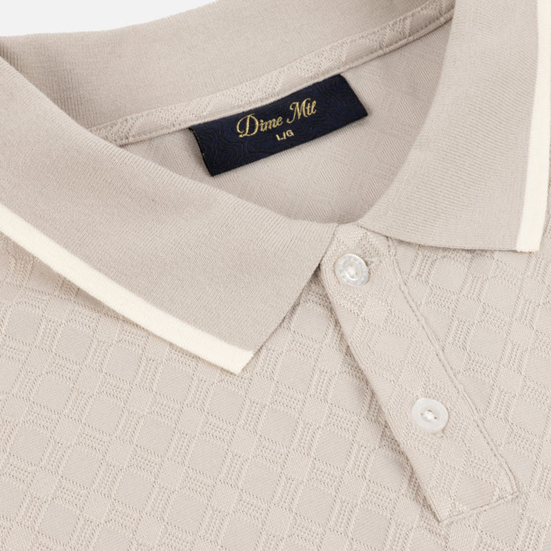 Dime MTL(ダイム)/ JACQUARD LS POLO -2COLOR-
