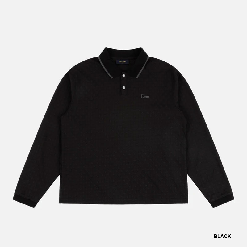 Dime MTL(ダイム)/ JACQUARD LS POLO -2COLOR-