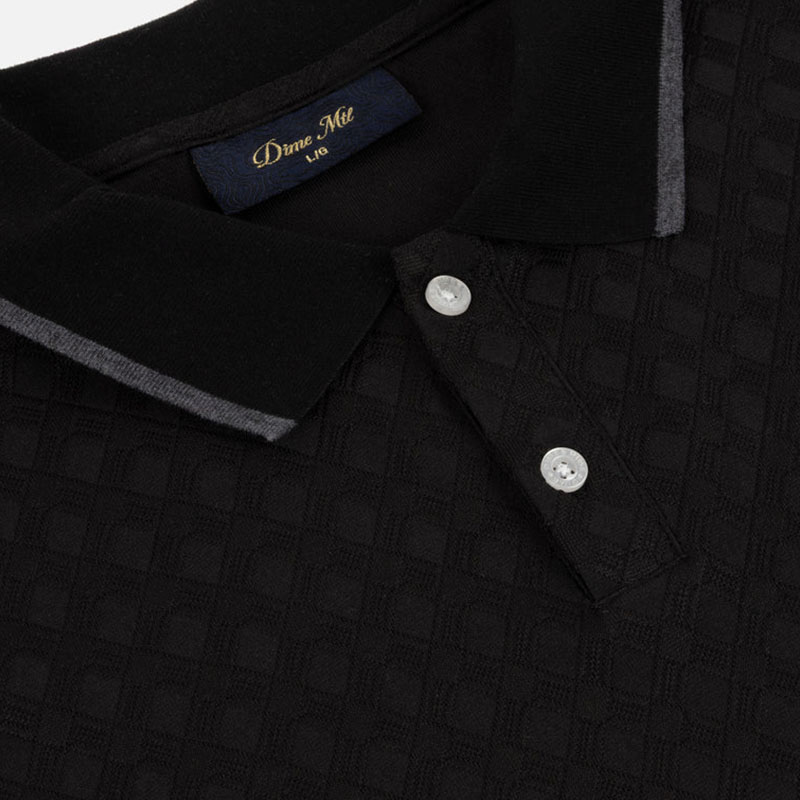 Dime MTL(ダイム)/ JACQUARD LS POLO -2COLOR-