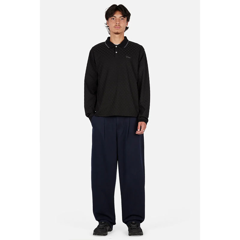 Dime MTL(ダイム)/ JACQUARD LS POLO -2COLOR-