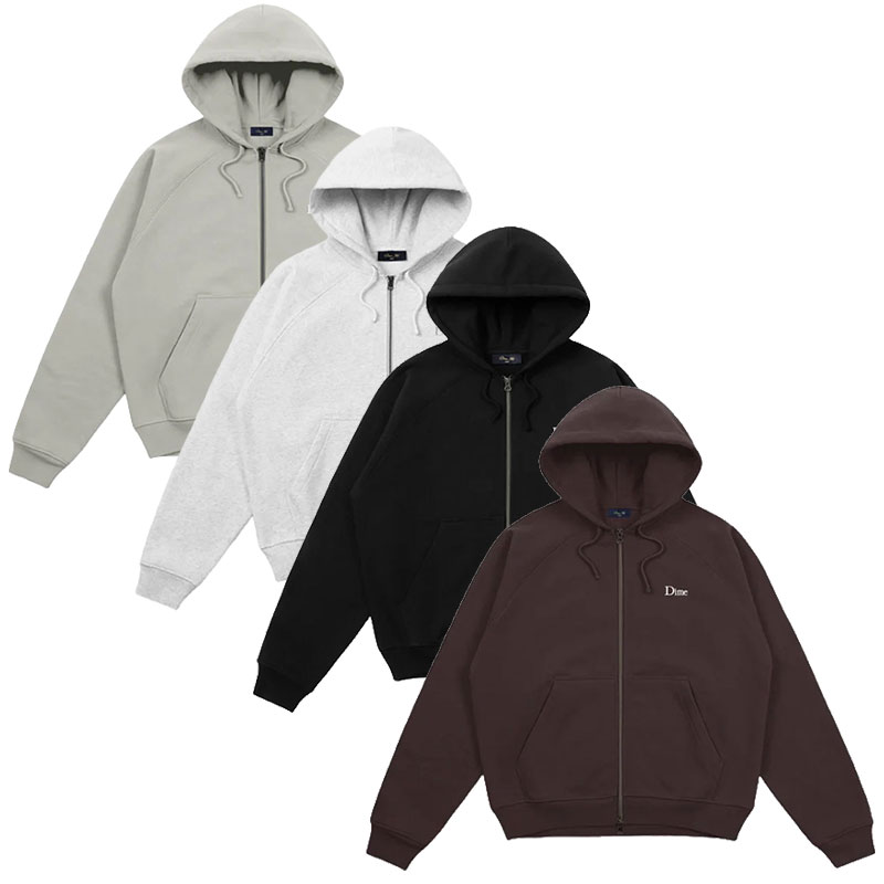 Dime MTL(ダイム)/ CLASSIC SMALL LOGO ZIP HOODIE -4COLOR-