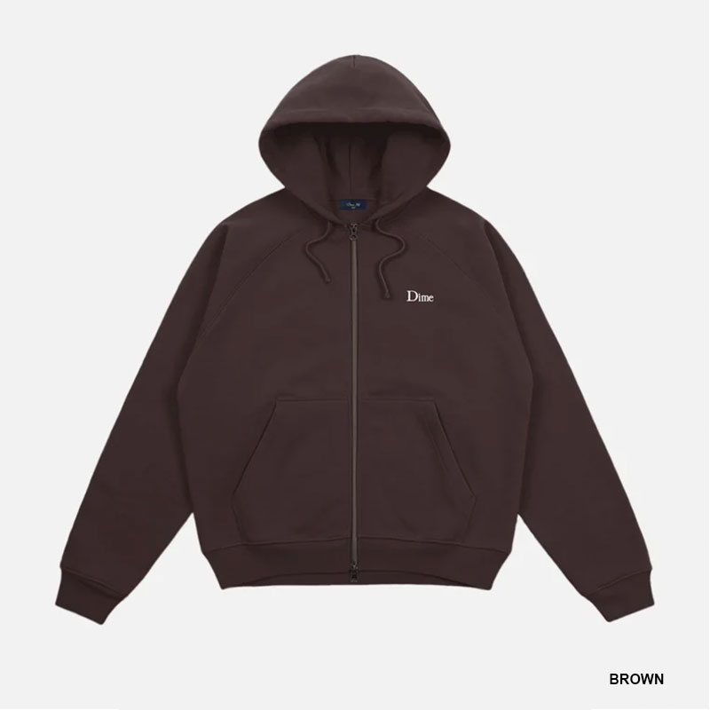 Dime MTL(ダイム)/ CLASSIC SMALL LOGO ZIP HOODIE -4COLOR-
