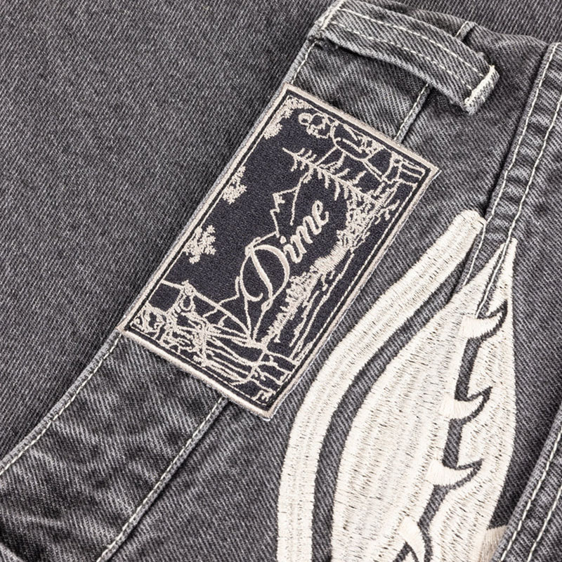 Dime MTL(ダイム)/ BAGGY WINK DENIM PANTS -WASHE BLACK-