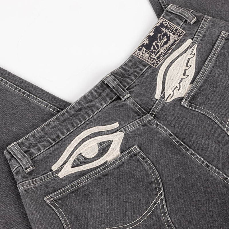 Dime MTL(ダイム)/ BAGGY WINK DENIM PANTS -WASHE BLACK-