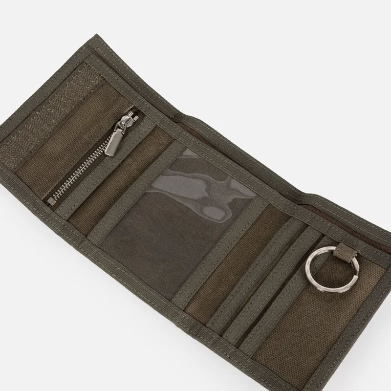 Dime MTL(ダイム)/ WAXED VELCRO WALLET -OLIVE-
