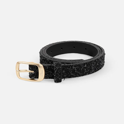 Dime MTL(ダイム)/ DRESS LEATHER BELT -BLACK-