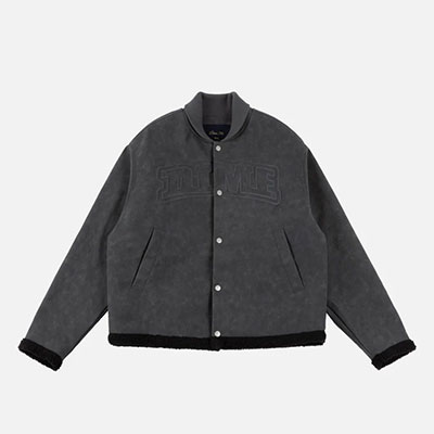 Dime MTL(ダイム)/ FAUX SUEDE VARSITY JACKET -2.COLOR-