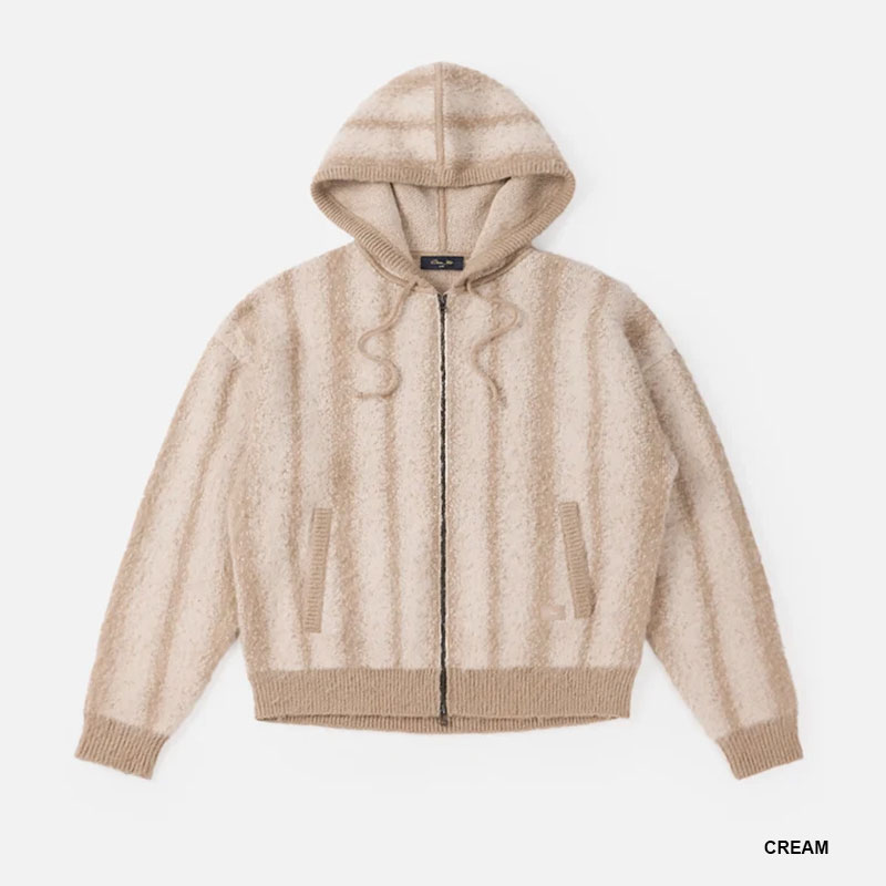 Dime MTL(ダイム)/ MOHAIR STRIPED ZIP HOODIE -2.COLOR-