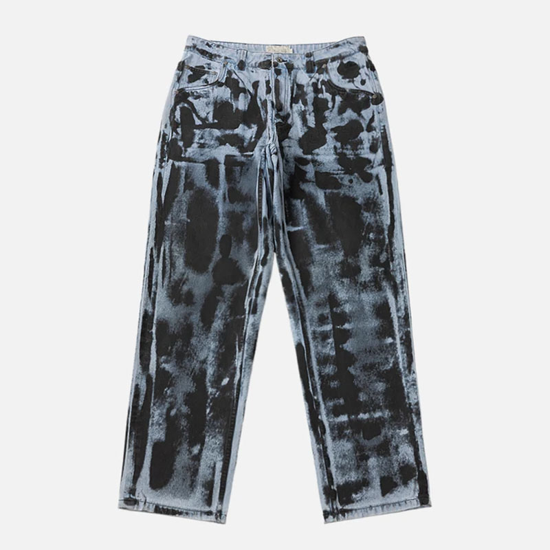 Dime MTL(ダイム)/ RELAXED DENIM PANTS -LT.BLUE(BLACK PAINT)-