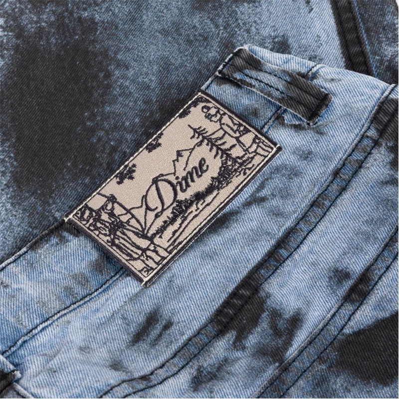 Dime MTL(ダイム)/ RELAXED DENIM PANTS -LT.BLUE(BLACK PAINT)-