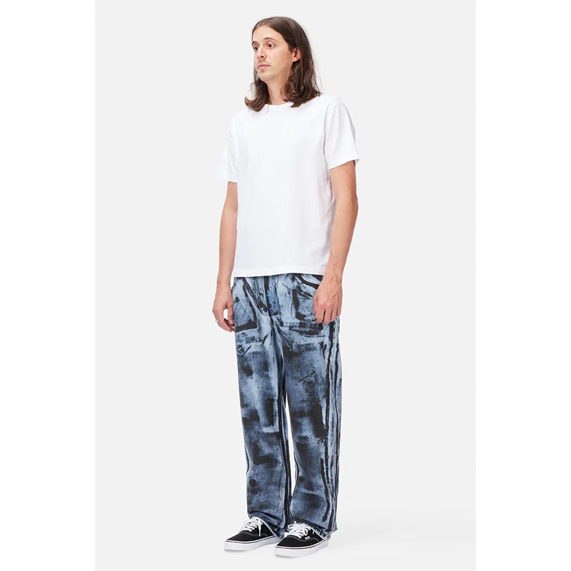 Dime MTL(ダイム)/ RELAXED DENIM PANTS -LT.BLUE(BLACK PAINT)-