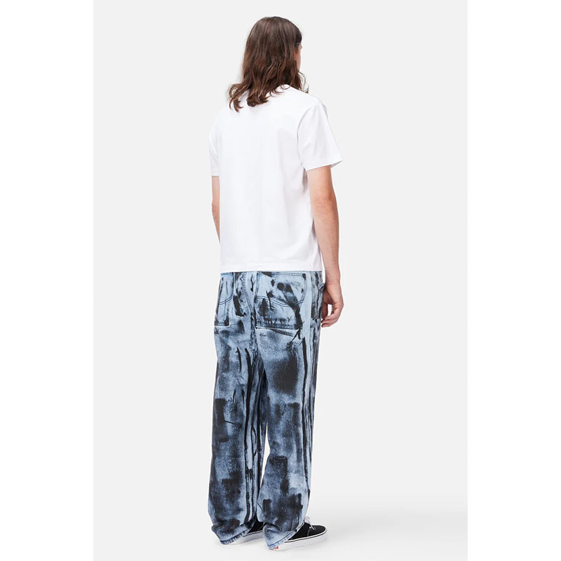 Dime MTL(ダイム)/ RELAXED DENIM PANTS -LT.BLUE(BLACK PAINT)-