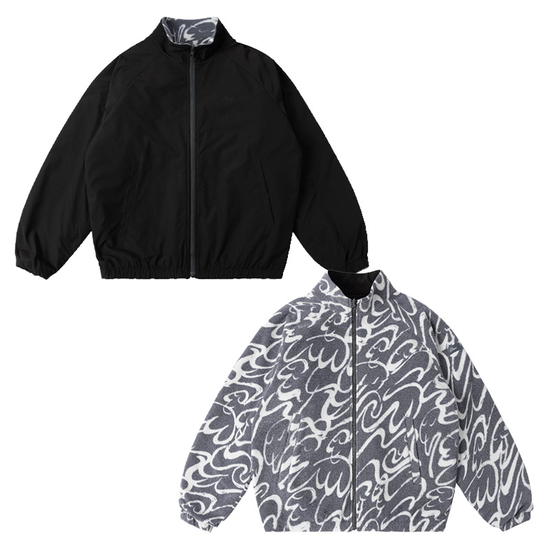 Dime MTL(ダイム)/ REVERSIBLE CHLLING FLEECE -GREY/BLACK-