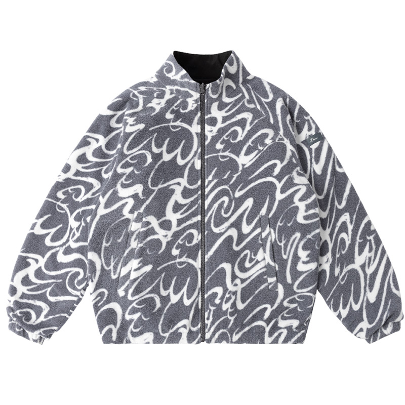 Dime MTL(ダイム)/ REVERSIBLE CHLLING FLEECE -GREY/BLACK-