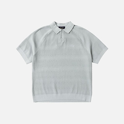 Dime MTL(ダイム)/ CABLE KNIT POLO -2.COLOR-