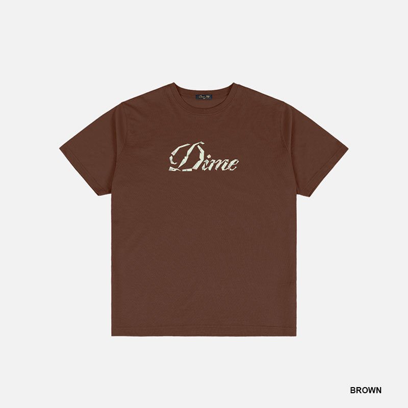 Dime MTL(ダイム)/ CURSIVE PAPER CUT T-SHIRT -4.COLOR-