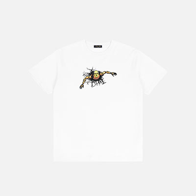 Dime MTL(ダイム)/ CRASHED T-SHIRT -WHITE-