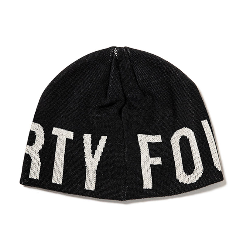 430(フォーサーティー)/ LOGO BEANIE -BLACK-