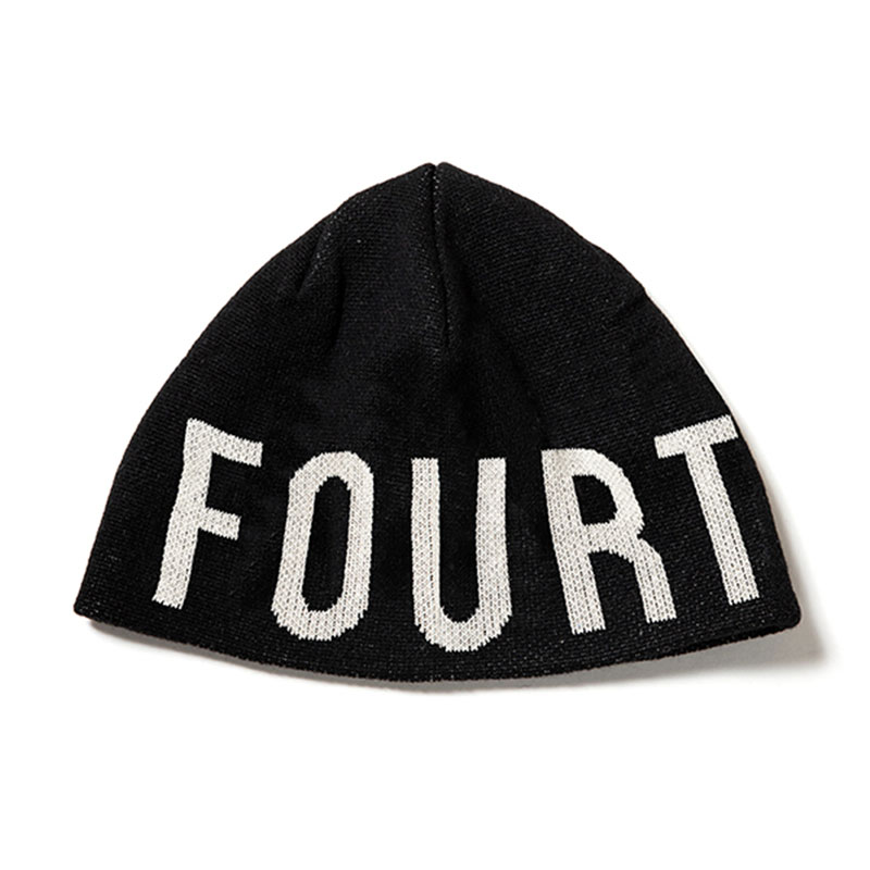 430(フォーサーティー)/ LOGO BEANIE -BLACK-