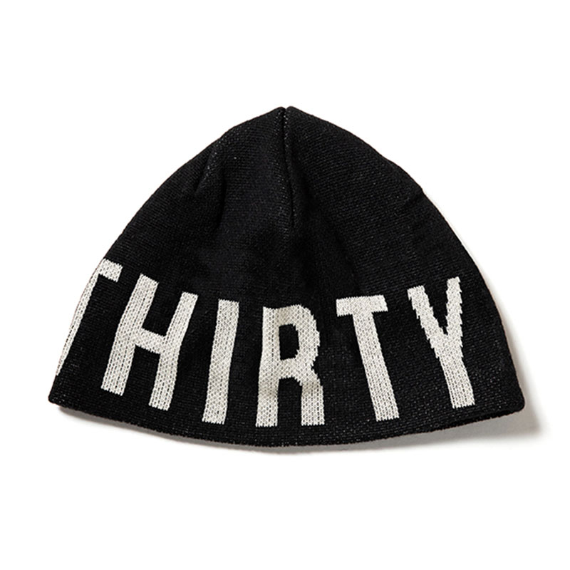 430(フォーサーティー)/ LOGO BEANIE -BLACK-
