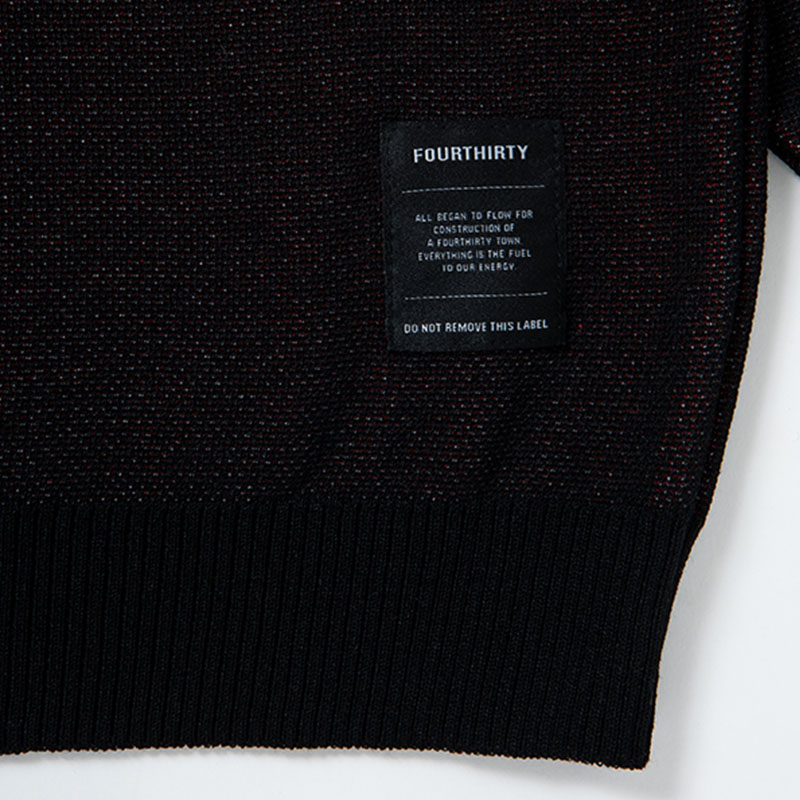 430(フォーサーティー)/ "HEARTS" SWEATER -BLACK-