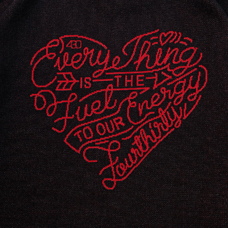 430(フォーサーティー)/ "HEARTS" SWEATER -BLACK-