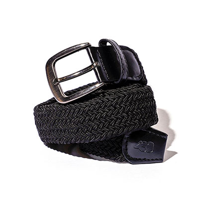 430(フォーサーティー)/ FLEX MESH BELT -BLACK-