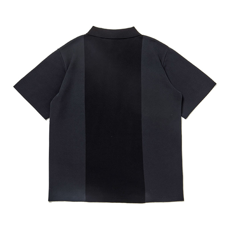 430(フォーサーティー)/ S/S BC KNIT POLO -BLACK-