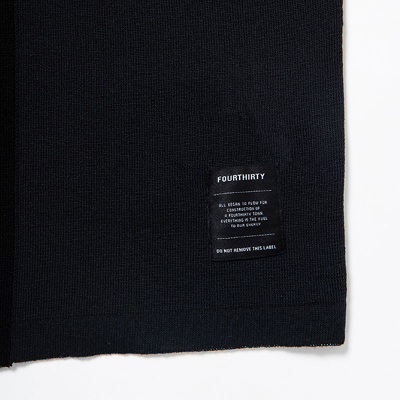 430(フォーサーティー)/ S/S BC KNIT POLO -BLACK-