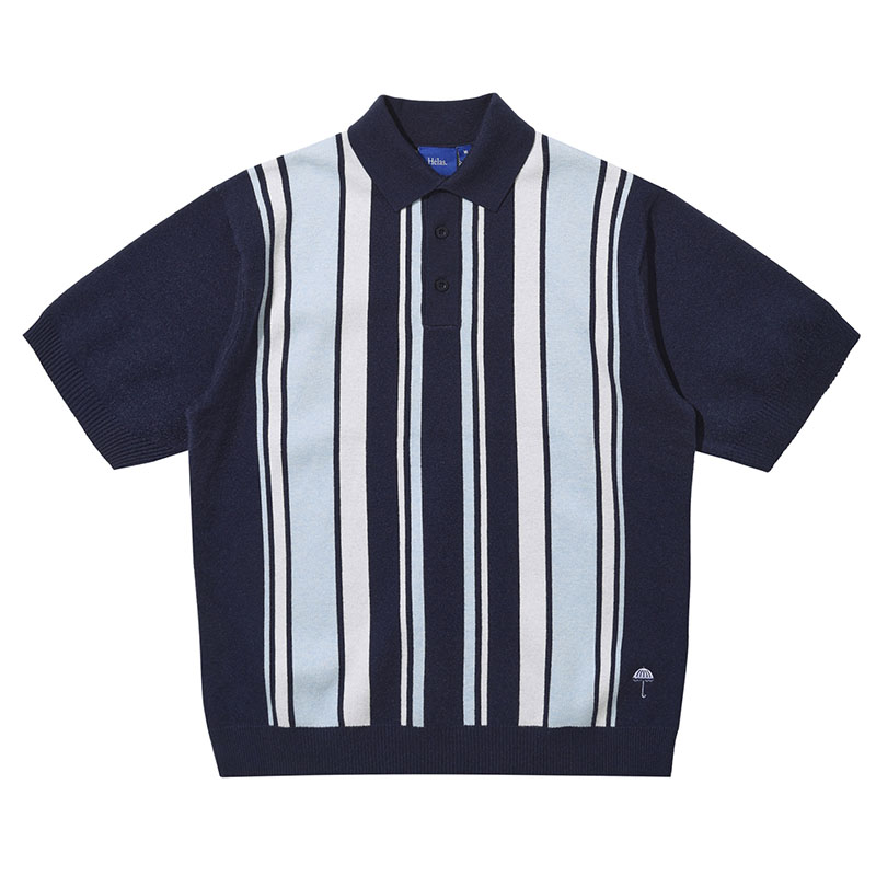 HELAS(ヘラス)/ BRONX KNIT POLO -2.COLOR-(NAVY)