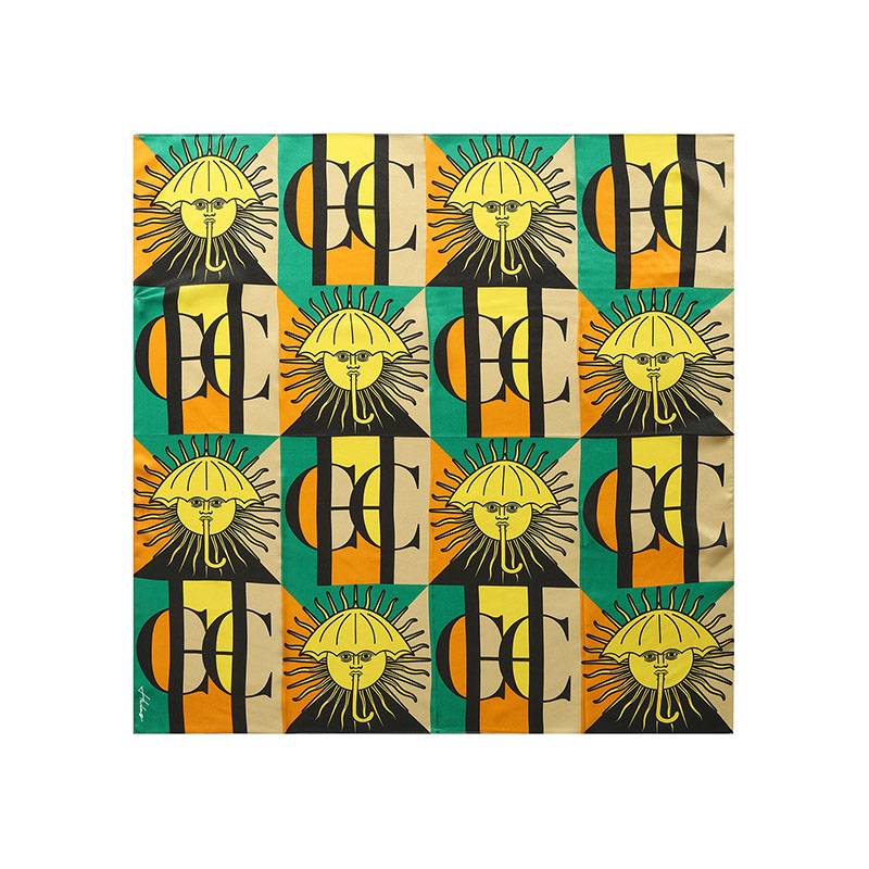 HELAS(ヘラス)/ CINQUE TERRE SILK SCARF -MULTI-