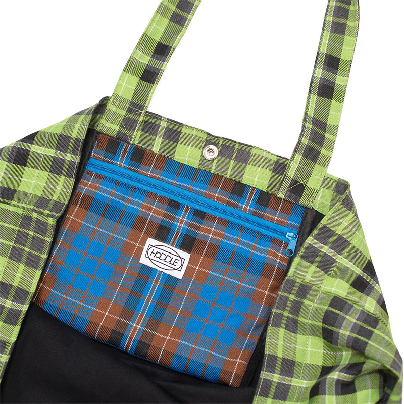 Hoddle Skateboards（ホドル）/ BUTTERFLY CODE TOTE -PLAID-